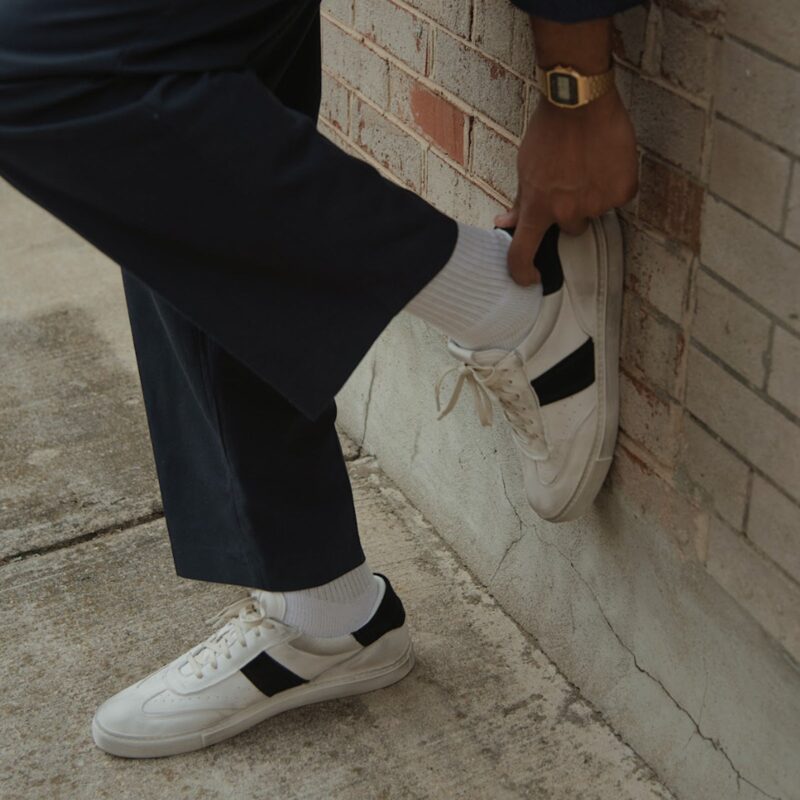 The Charlie Distressed - White/Black - Image 5